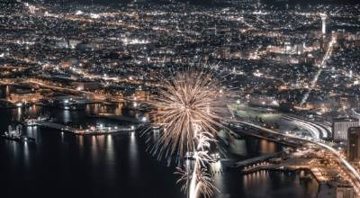 Hakodate night view from Mt Hakodate ropeway Hokkaido Japan — city lights isthmus panorama