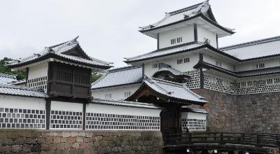 Kenroku-en garden Kanazawa Ishikawa Japan — Higashi Chaya geisha district Omicho market snow crab